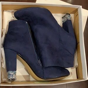 Navy blue booties